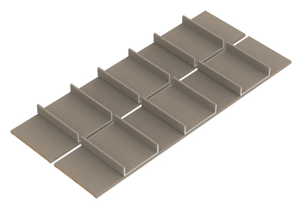 Häfele 807.87.242 TAG - Tie and Belt Organizer Insert Kits, Curate, pewter, 14" depth, 18" width