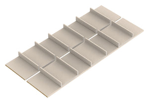 Häfele 807.87.240 TAG - Tie and Belt Organizer Insert Kits, Curate, oyster, 14" depth, 24" width