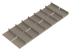 Häfele 807.87.273 TAG - Tie and Belt Organizer Insert Kits, Curate, pewter, 14" depth, 30" width