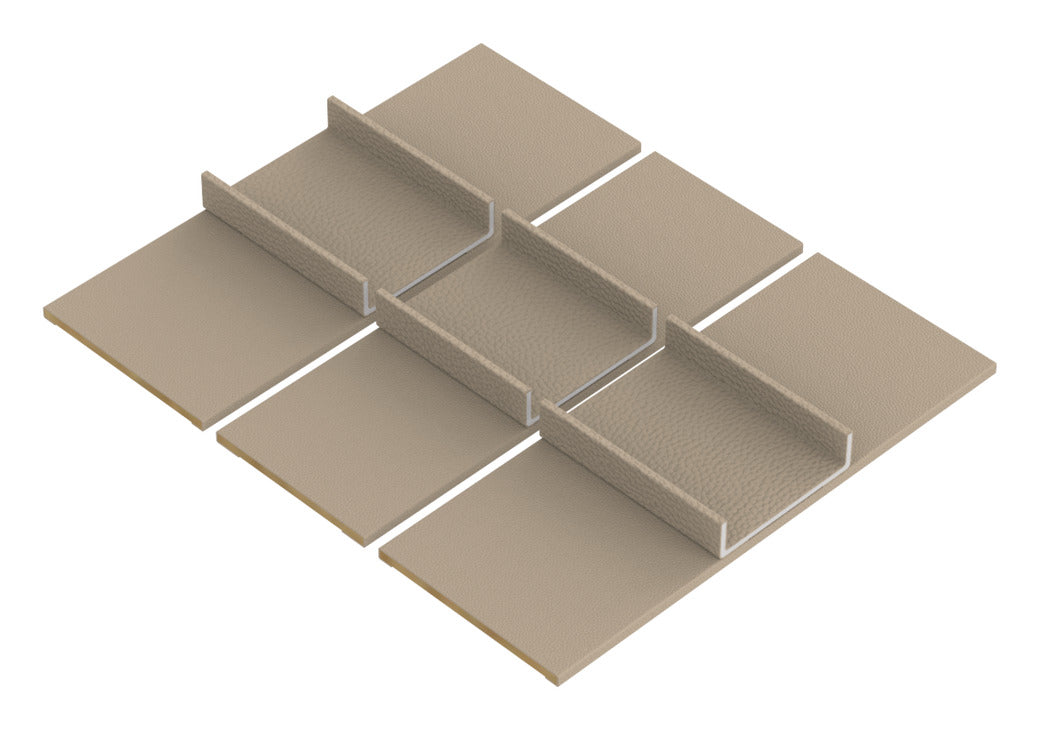 Häfele 807.87.242 TAG - Tie and Belt Organizer Insert Kits, Curate, pewter, 14" depth, 18" width