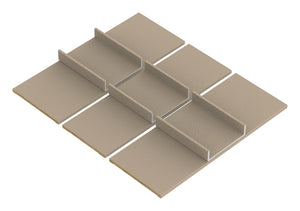 Häfele 807.87.273 TAG - Tie and Belt Organizer Insert Kits, Curate, pewter, 14" depth, 30" width
