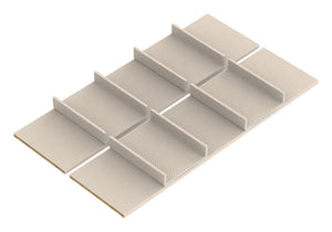 Häfele 807.87.221 TAG - Tie and Belt Organizer Insert Kits, Curate, oyster, 20" depth, 30" width
