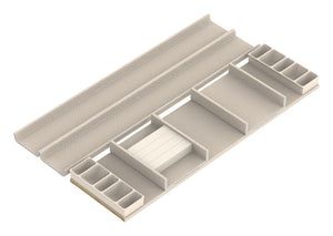 Häfele 807.87.276 TAG - Jewelry Organizer Insert Kits, Curate, oyster, 20" depth, 36" width