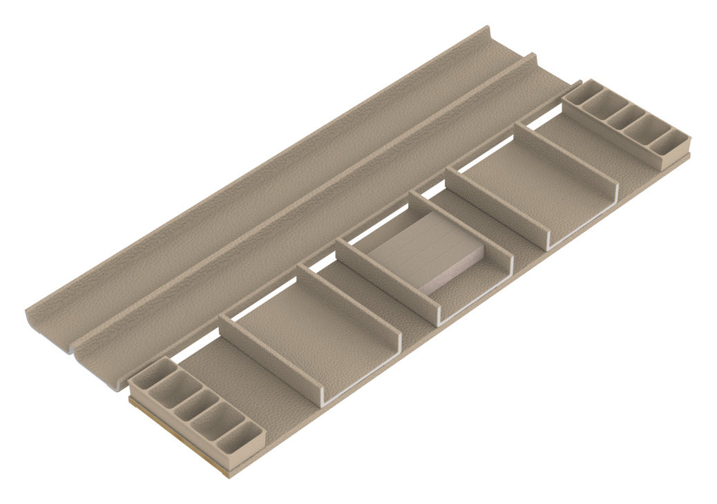 Häfele 807.87.249 TAG - Jewelry Organizer Insert Kits, Curate, pewter, 14" depth, 30" width