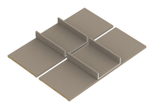 Häfele 807.87.242 TAG - Tie and Belt Organizer Insert Kits, Curate, pewter, 14" depth, 18" width