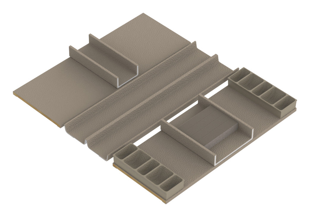 Häfele 807.87.247 TAG - Jewelry Organizer Insert Kits, Curate, oyster, 14" depth, 36" width