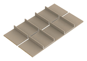 Häfele 807.87.224 TAG - Tie and Belt Organizer Insert Kits, Curate, pewter, 20" depth, 24" width