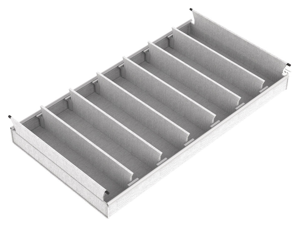 Häfele 807.77.633 TAG - Small Divided Basket, Curate, 36" width, 14" depth