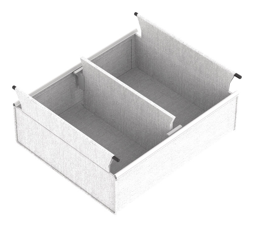 Häfele 807.77.615 TAG - Medium Divided Basket, Curate, 36" width, 14" depth