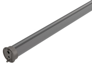 Häfele 820.36.590 TAG - Round Closet Rod with Supports and Caps, Matte gold/clear cap , 35 3/4" length