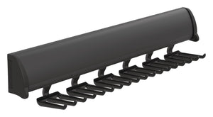 Häfele 807.67.229 TAG - Tie Rack, 11 15/16" - 17 7/8" length, powder-coated aluminum, Matte nickel, 15 hooks, 11 15/16"