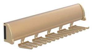 Häfele 807.67.227 TAG - Tie Rack, 11 15/16" - 17 7/8" length, powder-coated aluminum, Matte aluminum, 15 hooks, 11 15/16"