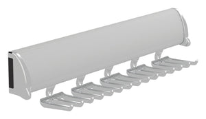 Häfele 807.67.226 TAG - Tie Rack, 11 15/16" - 17 7/8" length, powder-coated aluminum, Black, 15 hooks, 11 15/16"