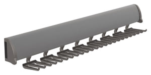 Häfele 807.67.226 TAG - Tie Rack, 11 15/16" - 17 7/8" length, powder-coated aluminum, Black, 15 hooks, 11 15/16"