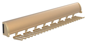 Häfele 807.67.226 TAG - Tie Rack, 11 15/16" - 17 7/8" length, powder-coated aluminum, Black, 15 hooks, 11 15/16"