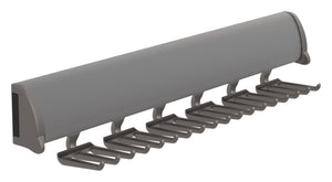 Häfele 807.67.226 TAG - Tie Rack, 11 15/16" - 17 7/8" length, powder-coated aluminum, Black, 15 hooks, 11 15/16"