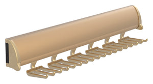 Häfele 807.67.236 TAG - Tie Rack, 11 15/16" - 17 7/8" length, powder-coated aluminum, Black, 24 hooks, 17 7/8"