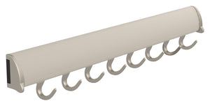 Häfele 807.67.264 TAG - Belt Rack, 11 15/-16" - 17 7/8" length, powder-coated aluminum, Slate gray, 8 hooks, 17 7/8"