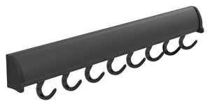 Häfele 807.67.262 TAG - Belt Rack, 11 15/-16" - 17 7/8" length, powder-coated aluminum, Matte gold, 8 hooks, 17 7/8"