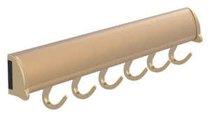 Häfele 807.67.263 TAG - Belt Rack, 11 15/-16" - 17 7/8" length, powder-coated aluminum, Matte nickel, 8 hooks, 17 7/8"