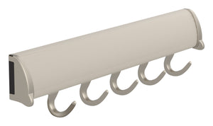 Häfele 807.67.262 TAG - Belt Rack, 11 15/-16" - 17 7/8" length, powder-coated aluminum, Matte gold, 8 hooks, 17 7/8"