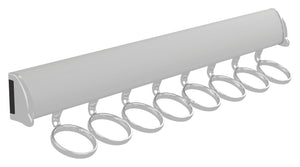 Häfele 807.67.341 TAG - Scarf Rack, 11 15/-16" - 17 7/8" length, powder-coated aluminum, Matte gold, 8 hooks, 17 7/8"