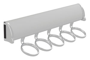 Häfele 807.67.341 TAG - Scarf Rack, 11 15/-16" - 17 7/8" length, powder-coated aluminum, Matte gold, 8 hooks, 17 7/8"