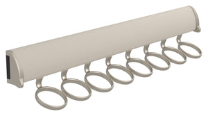 Häfele 807.67.331 TAG - Scarf Rack, 11 15/-16" - 17 7/8" length, powder-coated aluminum, Matte gold, 5 hooks, 11 15/16"