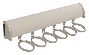 Häfele 807.67.341 TAG - Scarf Rack, 11 15/-16" - 17 7/8" length, powder-coated aluminum, Matte gold, 8 hooks, 17 7/8"