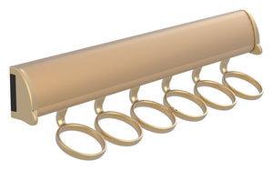 Häfele 807.67.334 TAG - Scarf Rack, 11 15/-16" - 17 7/8" length, powder-coated aluminum, Black, 6 hooks, 14 1/8"