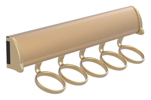 Häfele 807.67.334 TAG - Scarf Rack, 11 15/-16" - 17 7/8" length, powder-coated aluminum, Black, 6 hooks, 14 1/8"