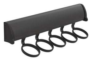 Häfele 807.67.342 TAG - Scarf Rack, 11 15/-16" - 17 7/8" length, powder-coated aluminum, Matte nickel, 8 hooks, 17 7/8"