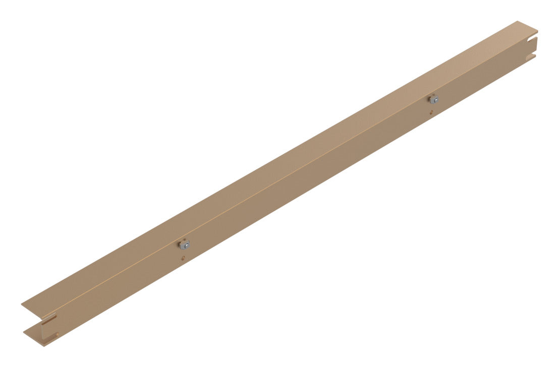 Häfele 807.76.050 TAG - Filler Strip, Illuminated Glass Shelf, powder-coated matte gold, 18" width
