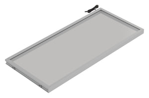 Häfele 807.76.353 TAG - Shelf, Illuminated Glass Shelf, powder-coated matte nickel; 30" width; 13 3/4" depth; Warm white to cool white