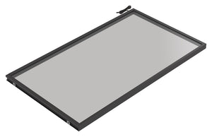 Häfele 807.76.345 TAG - Shelf, Illuminated Glass Shelf, powder-coated matte gold; 30" width; 13 3/4" depth; Warm white to cool white