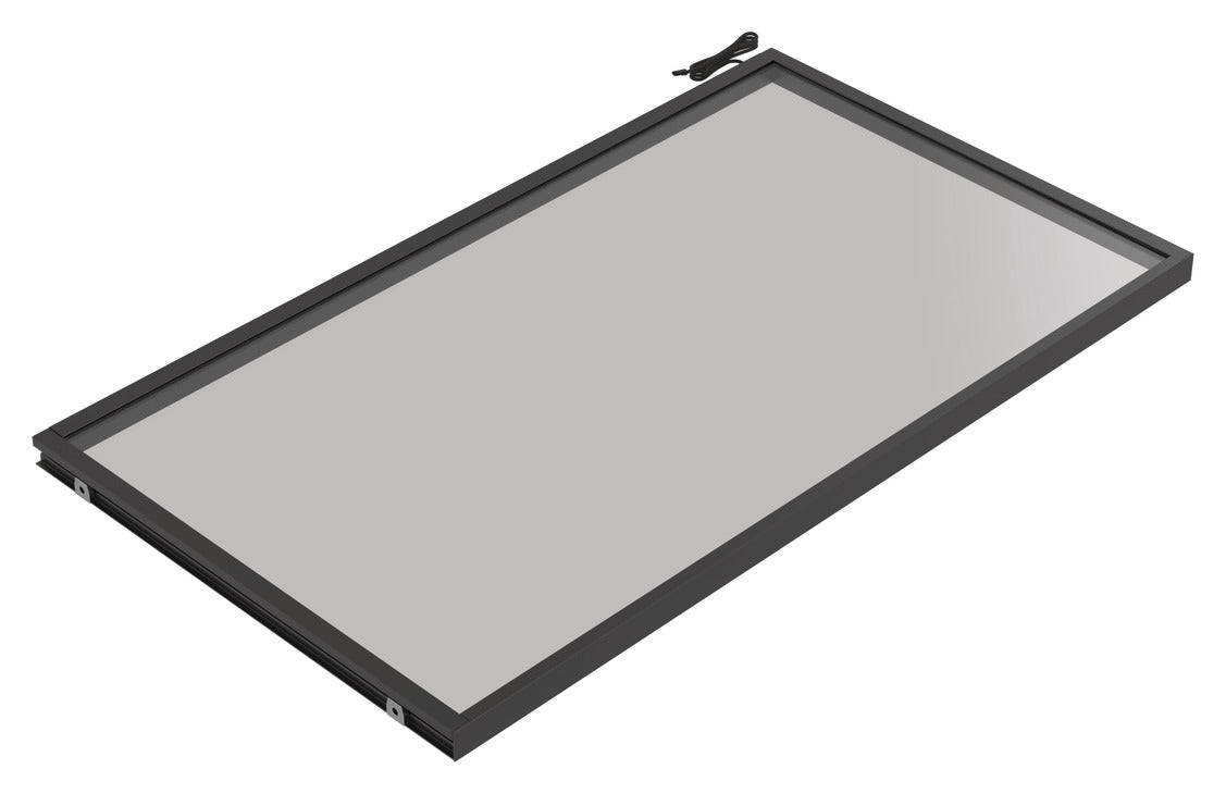 Häfele 807.76.353 TAG - Shelf, Illuminated Glass Shelf, powder-coated matte nickel; 30" width; 13 3/4" depth; Warm white to cool white
