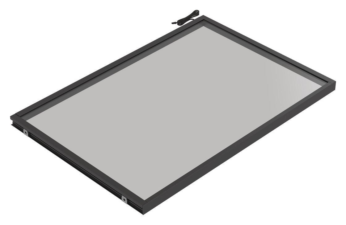 Häfele 807.76.601 TAG - Shelf, Illuminated Glass Shelf, anodized matte nickel; 24" width; 13 3/4" depth; Warm white