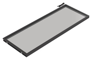Häfele 807.76.301 TAG - Shelf, Illuminated Glass Shelf, anodized slate; 24" width; 13 3/4" depth; Warm white