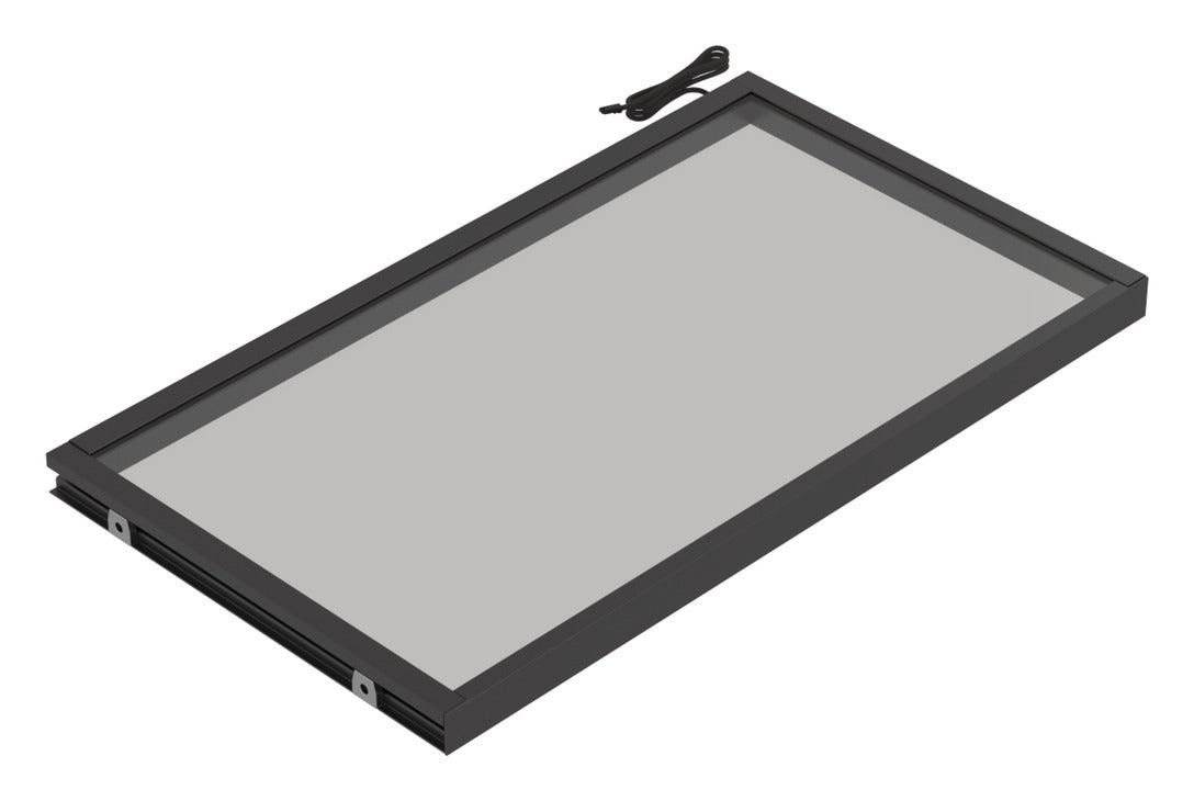 Häfele 807.76.338 TAG - Shelf, Illuminated Glass Shelf, Powder-coated black; 36" width; 13 3/4" depth; Warm white to cool white