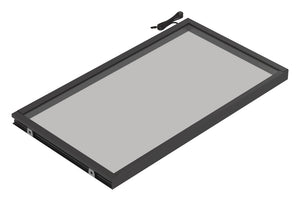 Häfele 807.76.338 TAG - Shelf, Illuminated Glass Shelf, Powder-coated black; 36" width; 13 3/4" depth; Warm white to cool white
