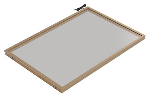 Häfele 807.76.042 TAG - Shelf, Illuminated Glass Shelf, powder-coated matte aluminum; 30" width; 13 3/4" depth; Warm white to cool white
