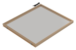 Häfele 807.76.301 TAG - Shelf, Illuminated Glass Shelf, anodized slate; 24" width; 13 3/4" depth; Warm white