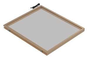 Häfele 807.76.046 TAG - Shelf, Illuminated Glass Shelf, powder-coated matte aluminum; 30" width; 20 5/16" depth; Warm white to cool white