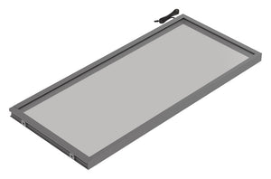 Häfele 807.76.610 TAG - Shelf, Illuminated Glass Shelf, anodized matte nickel; 18" width; 13 3/4" depth; Cool white
