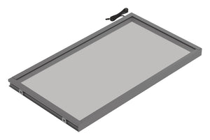 Häfele 807.76.042 TAG - Shelf, Illuminated Glass Shelf, powder-coated matte aluminum; 30" width; 13 3/4" depth; Warm white to cool white