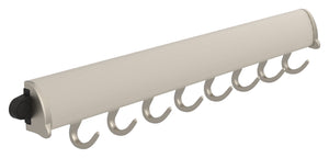 Häfele 807.67.265 TAG - Fixed Accessory Hooks, 14 1/8" - 17 7/8" length, powder-coated aluminum, Black, 6 hooks, 14 1/8"