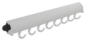 Häfele 807.67.265 TAG - Fixed Accessory Hooks, 14 1/8" - 17 7/8" length, powder-coated aluminum, Black, 6 hooks, 14 1/8"
