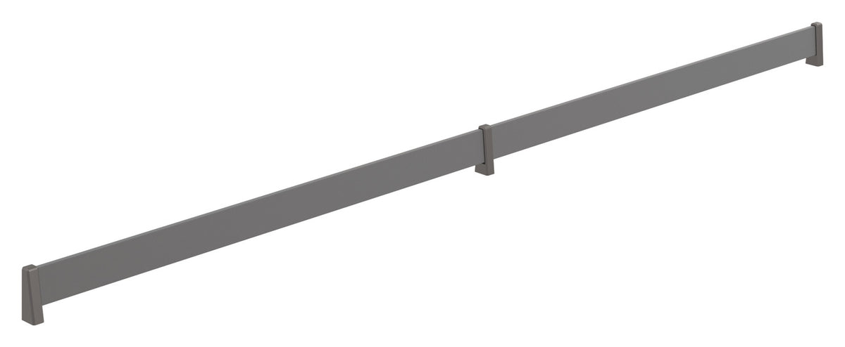 Häfele 547.52.100 TAG - Shoe Fence, powder-coated aluminum, black, 17" length