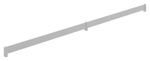 Häfele 547.52.100 TAG - Shoe Fence, powder-coated aluminum, black, 17" length