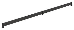 Häfele 547.52.100 TAG - Shoe Fence, powder-coated aluminum, black, 17" length